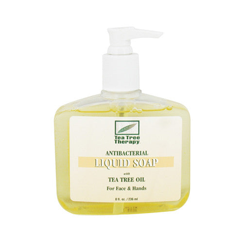 Tea Tree Therapy Antibacterial Liquid Soap, For Face And Hands - 8 Oz